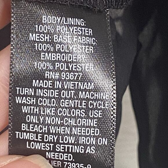 Worthington Blouse Women's Large Semi-Sheer Embroidered Sequins Floral Collared - Picture 5 of 6